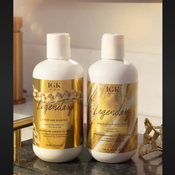 IGK Legendary Dream Hair Shampoo & Conditioner Bundle with scalp massager - Picture 2 of 5